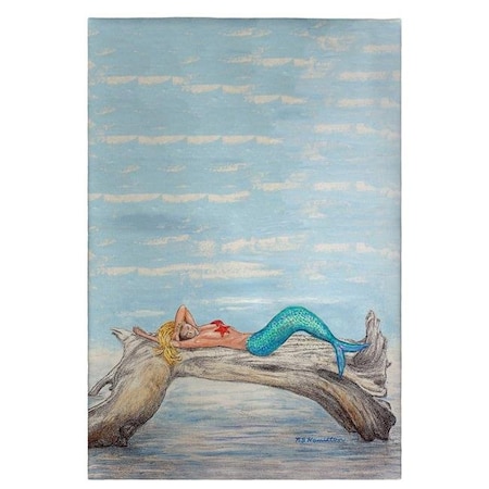 Betsy Drake Betsy Drake GT155 Mermaid on Log Guest Towel - 20 x 20 in. GT155